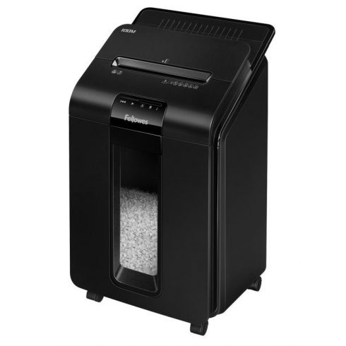 FELLOWES drobilnik AutoMax 100 M/ križni mikrorez 4x10 mm/ prostornina zabojnika 23 l/ stopnja tajnosti P-4 (zaupno)/ črna