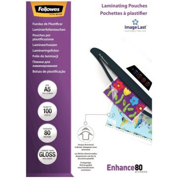   FELLOWES folija za laminiranje/ format A5/ 80 mic ImageLast/ velikost 154x216 mm/ sijajni/ 100 pak.