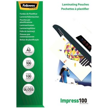   FELLOWES folija za laminiranje/ format A3/ 100 mic/ vel. 303x426 mm/ sijajni/ 100 pak.