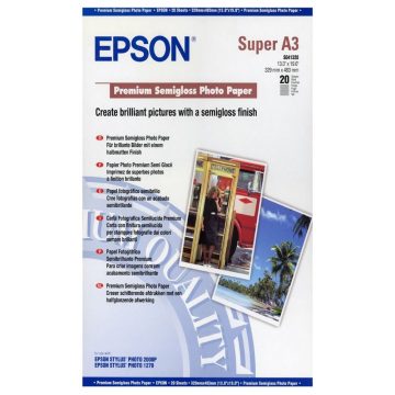   Foto papir EPSON C13S041328/ A3+/ Premium Semigloss Photo / 20 listov