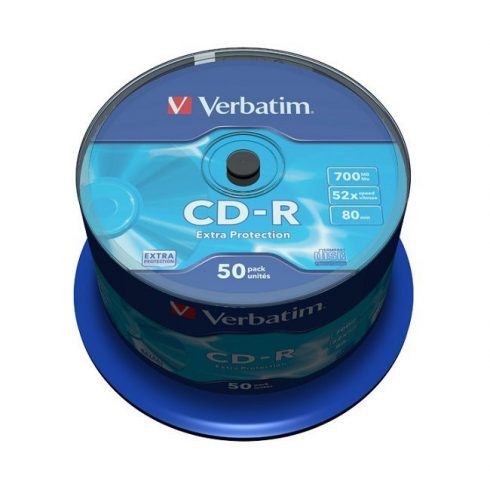 VERBATIM CD-R80 700MB/ 52x/ Dodatna zaščita/ 50paket/ vreteno