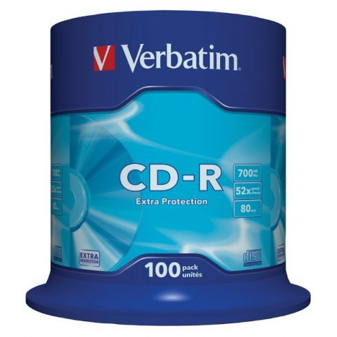 VERBATIM CD-R80 700MB/ 52x/ Dodatna zaščita/ 100paket/ vreteno