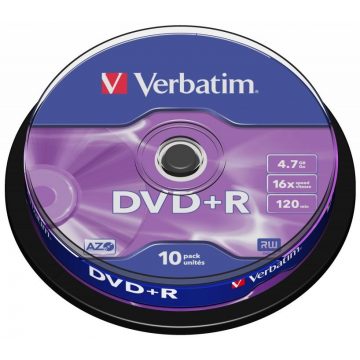 VERBATIM DVD+R 4,7 GB/ 16x/ 10 pak./ vreteno