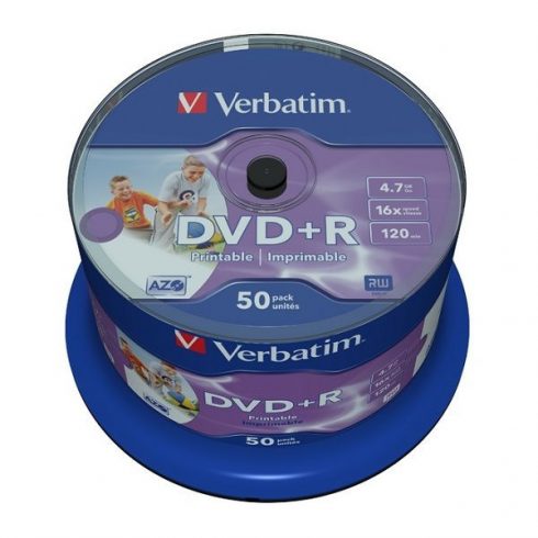 VERBATIM DVD+R 4,7 GB/ 16x/ natisljiv Non ID/ 50 paket/ vreteno