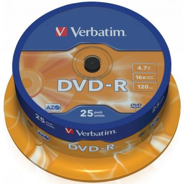 VERBATIM DVD-R 4,7 GB/ 16x/ 25 paketov/ vreteno