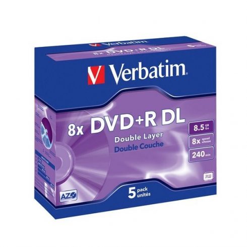 VERBATIM DVD+R DoubleLayer 8,5 GB/ 8x/ Jewel/ 5pak