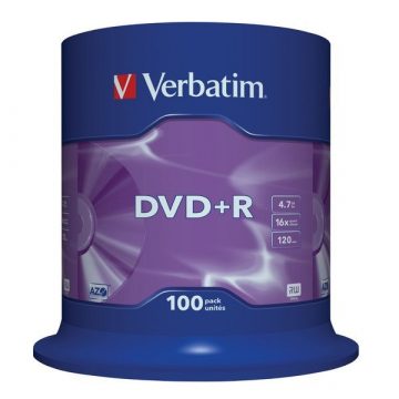 VERBATIM DVD+R 4,7 GB/ 16x/ 100 pak./ vreteno