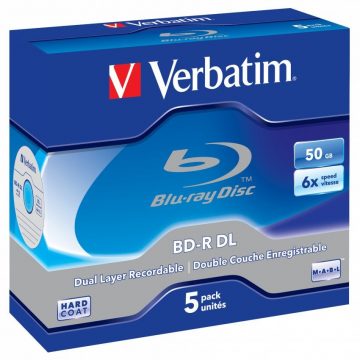 VERBATIM BD-R Blu-Ray DL 50GB/ 6x/ Jewel/ 5pack