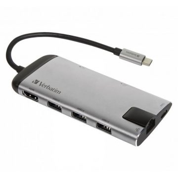   VERBATIM USB hub MULTIPORT USB-C / 3x USB 3.0 / HDMI / SDHC / MICROSDHC / RJ45