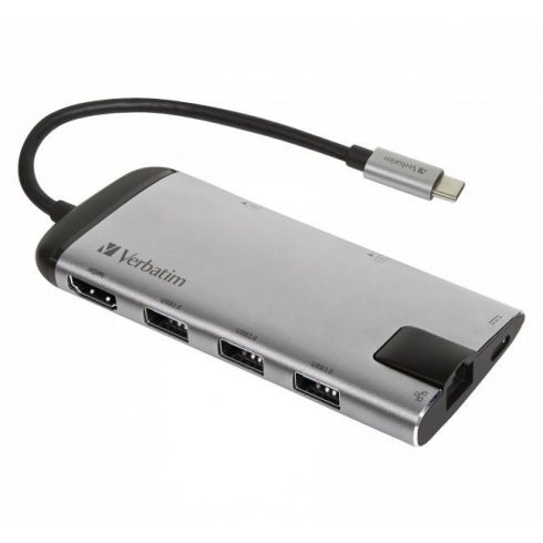 VERBATIM USB hub MULTIPORT USB-C / 3x USB 3.0 / HDMI / SDHC / MICROSDHC / RJ45