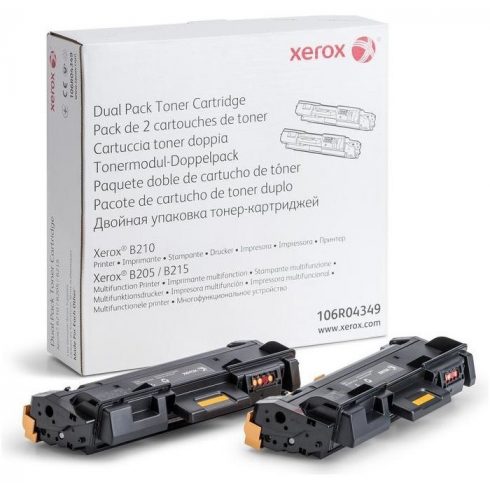 Xerox original toner 106R04349 dualpack (črn, 2x 3000 strani) za B210/B205/B215