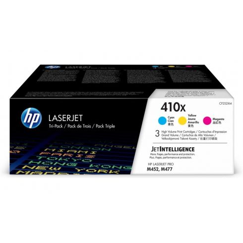 HP 410X Triple Pack Original LaserJet Toner Cartridges, Cyan/Magenta/Yellow