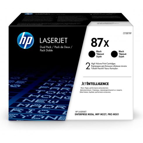 Dvojni paket originalnih črnih kartuš s tonerjem HP 87X LaserJet visoke zmogljivosti