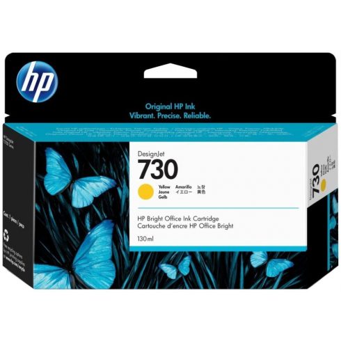 HP originalno črnilo P2V64A, HP 730, rumeno, 130 ml