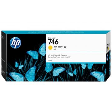   HP kartuša s črnilom P2V79A, HP 746, rumena, 300 ml, DesignJet Z6, Z9+