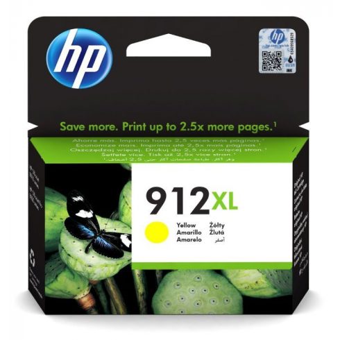 HP kartuša 912XL (rumena, 825 strani) za HP OfficeJet 8013, HP OfficeJet Pro 8023