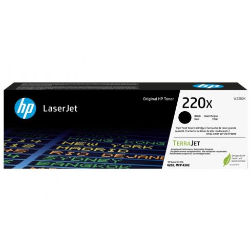 Toner HP 220X (črn, 7500 strani) za LaserJet Pro 4202dn, 4202dw, MFP 4302dw, MFP 4302fdn, MFP 4302fdw