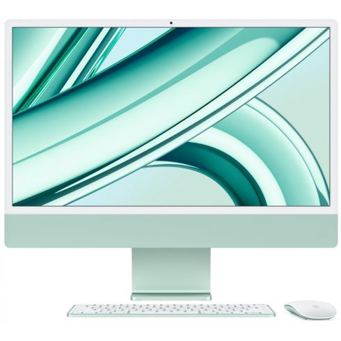 Apple iMac 24'' z zaslonom Retina 4,5K: čip M3 z 8-jedrnim procesorjem in 10-jedrnim grafičnim procesorjem, 256 GB SSD - zelen