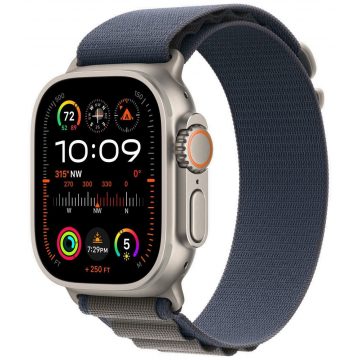 Apple Watch Ultra 2 49 mm Titanium z modro alpsko črto S