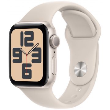   Apple Watch SE GPS 40mm aluminijasto ohišje Starlight s športnim pasom Starlight - S/M