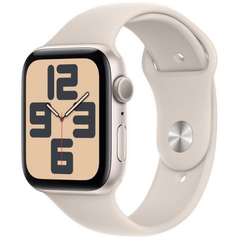 Apple Watch SE GPS 44 mm Starlight aluminijasto ohišje s športnim pasom Starlight - S/M