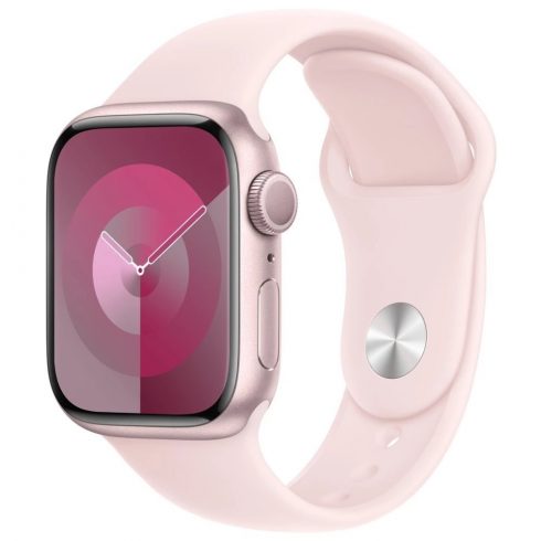 Apple Watch Series 9 41 mm roza aluminij s svetlo roza športnim pasom S/M