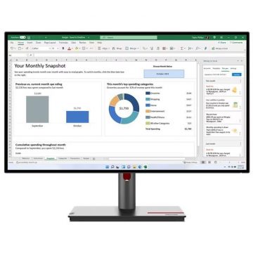   Lenovo P27h-30/ 27" IPS/ 2560x1440/ 16:9/ 350cd/m2/ 4ms/ HDMI/ DP/ USB/ USB-C/ LAN/ VESA/ PIVOT/ črn