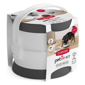 Curver PetLife 1,5-litrski potovalni komplet s hrano