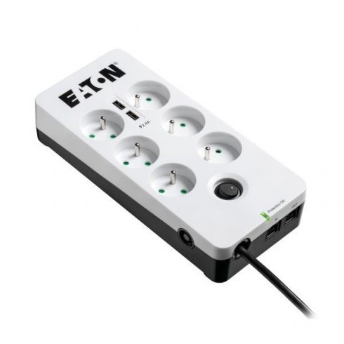 EATON prenapetostna zaščita Protection Box 6 Tel@ USB FR, 6 vtičnic + 2x USB + telefon