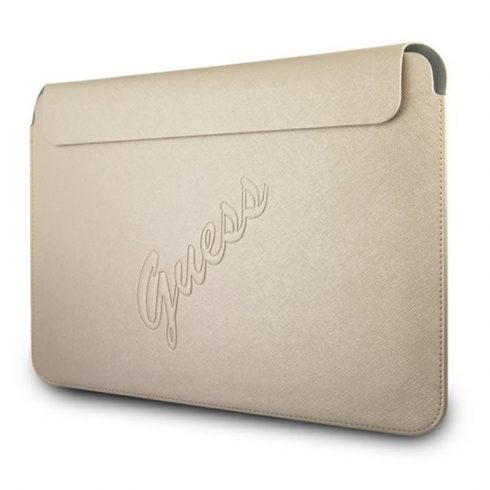 Guess Saffiano Script Computer Sleeve - torbica za prenosni računalnik 13" (zlata)