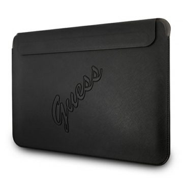   Guess Saffiano Script Computer Sleeve - torbica za prenosni računalnik 13" (črna)