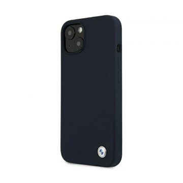   BMW Silicone Signature Llogo - etui za iPhone 13 mini (mornarsko modra)