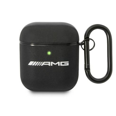 AMG usnjen velik logotip - etui za Apple AirPods (črn)