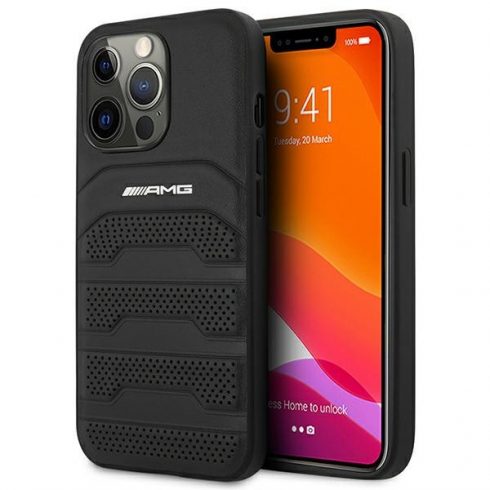 AMG debossed Lines - etui za iPhone 14 Pro Max (črn)