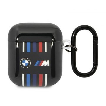   BMW Multiple Coloured Lines - etui za Apple AirPods 1/2 gen (črna)