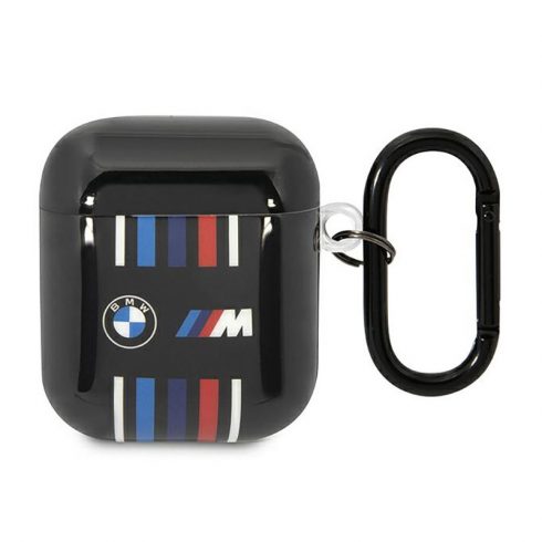 BMW Multiple Coloured Lines - etui za Apple AirPods 1/2 gen (črna)