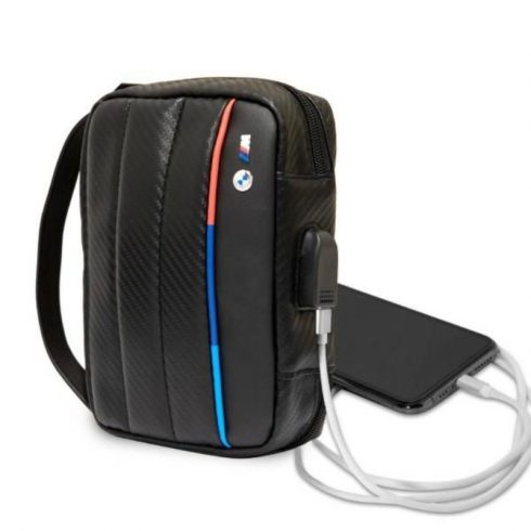 BMW Carbon Tricolor - Torba / organizator z zunanjim USB priključkom (črna)