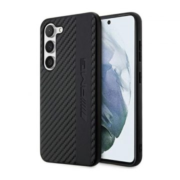   AMG Carbon Stripe & Embossed - etui za Samsung Galaxy S23 (črn)