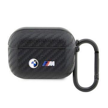   BMW Carbon Double Metal Logo - etui za Apple AirPods Pro (črna)