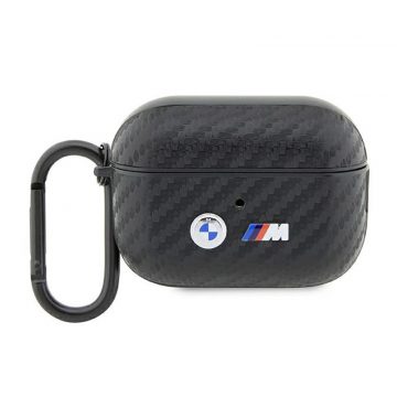   BMW Carbon Double Metal Logo - etui za Apple AirPods Pro 2 (črna)