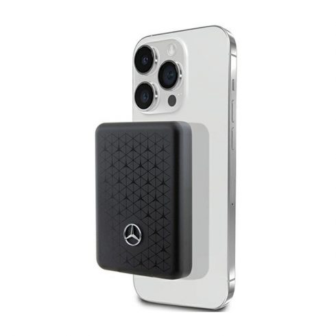 Mercedes Stars Pattern MagSafe - Power Bank induktivna 5000 mAh 15W MagSafe (črna)