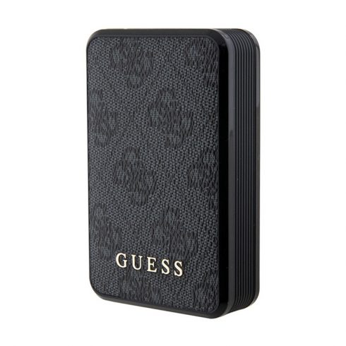 Guess 4G Leather Metal Logo - Power Bank 10000 mAh 18W (črna)