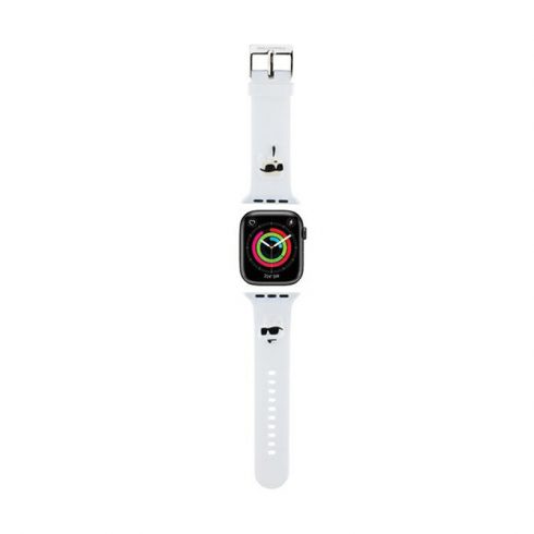 Karl Lagerfeld 3D Rubber Karl & Choupette Heads NFT - Pašček za Apple Watch 42/44/45/49 mm (bel)