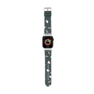   Hello Kitty Heads & Bows Pattern - Pašček za Apple Watch 38/40/41 mm (črn)