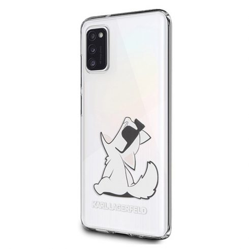 Zabavna sončna očala Karl Lagerfeld Choupette - etui za Samsung Galaxy A41 (prozoren)