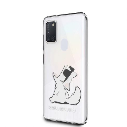 Zabavna sončna očala Karl Lagerfeld Choupette - etui za Samsung Galaxy M21 (prozoren)