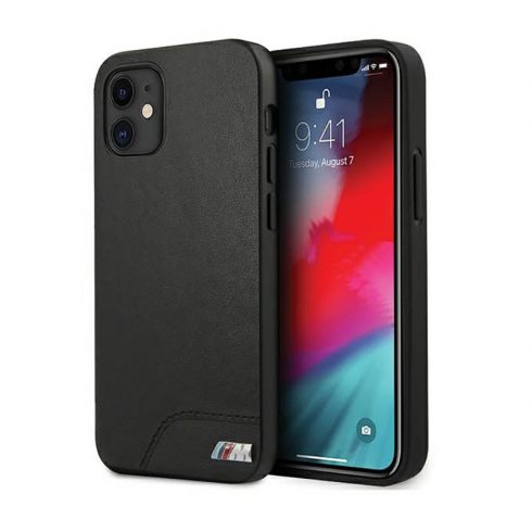 BMW Smooth PU Leather - etui za iPhone 12 mini (črn)