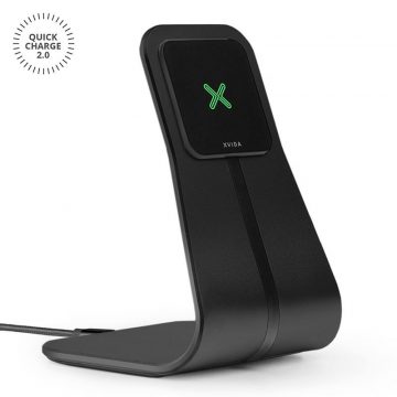   XVIDA Fast Charging Namizno stojalo - Induktivni polnilnik za Samsung Quick Charge 2.0 (črn)