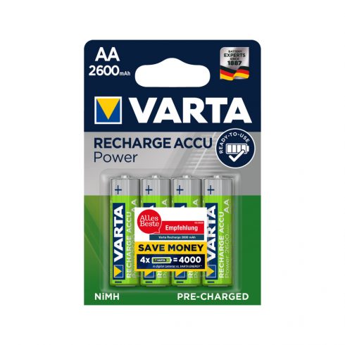 Baterija VARTA AA 2600mAh 4kos/škatla.