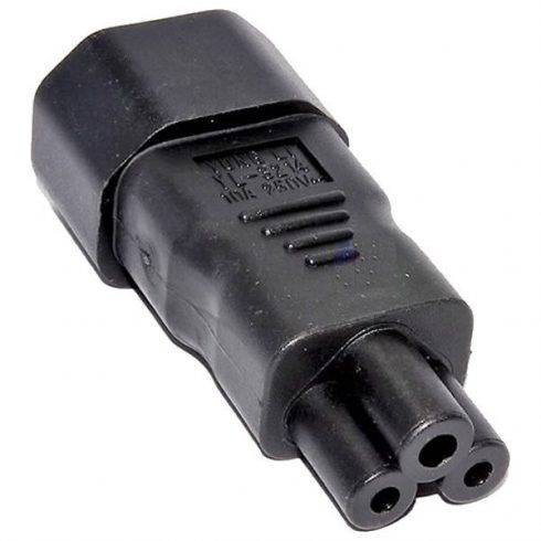 Adapter PremiumCord IEC C14 na IEC C5 "trefoil" napetost 230V, 2,5A